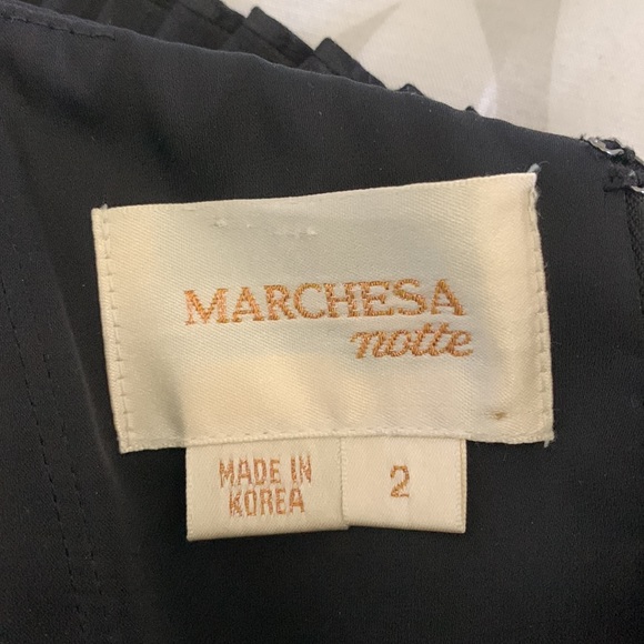 Marchesa Notte Black Ruffle Mini Dress - Picture 6 of 8